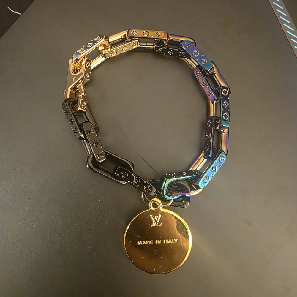 Upcycled Louis Vuitton Multicolor Chain Bracelet - Picture 6 of 6